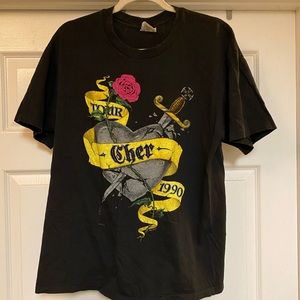 **SOLD**Vintage Cher Heart of Stone Concert 1990 Tour Band T-shirt Single Stitch